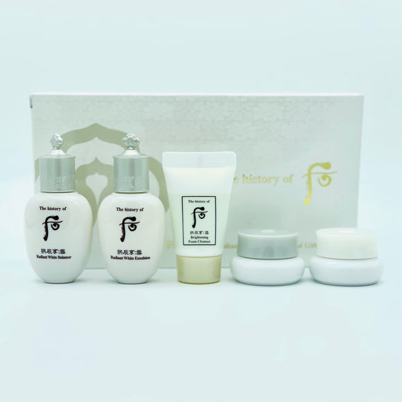 THE HISTORY OF WHOO Gongjinhyang : Seol Radiant White 5pcs Special Gift Kit (Brightening)